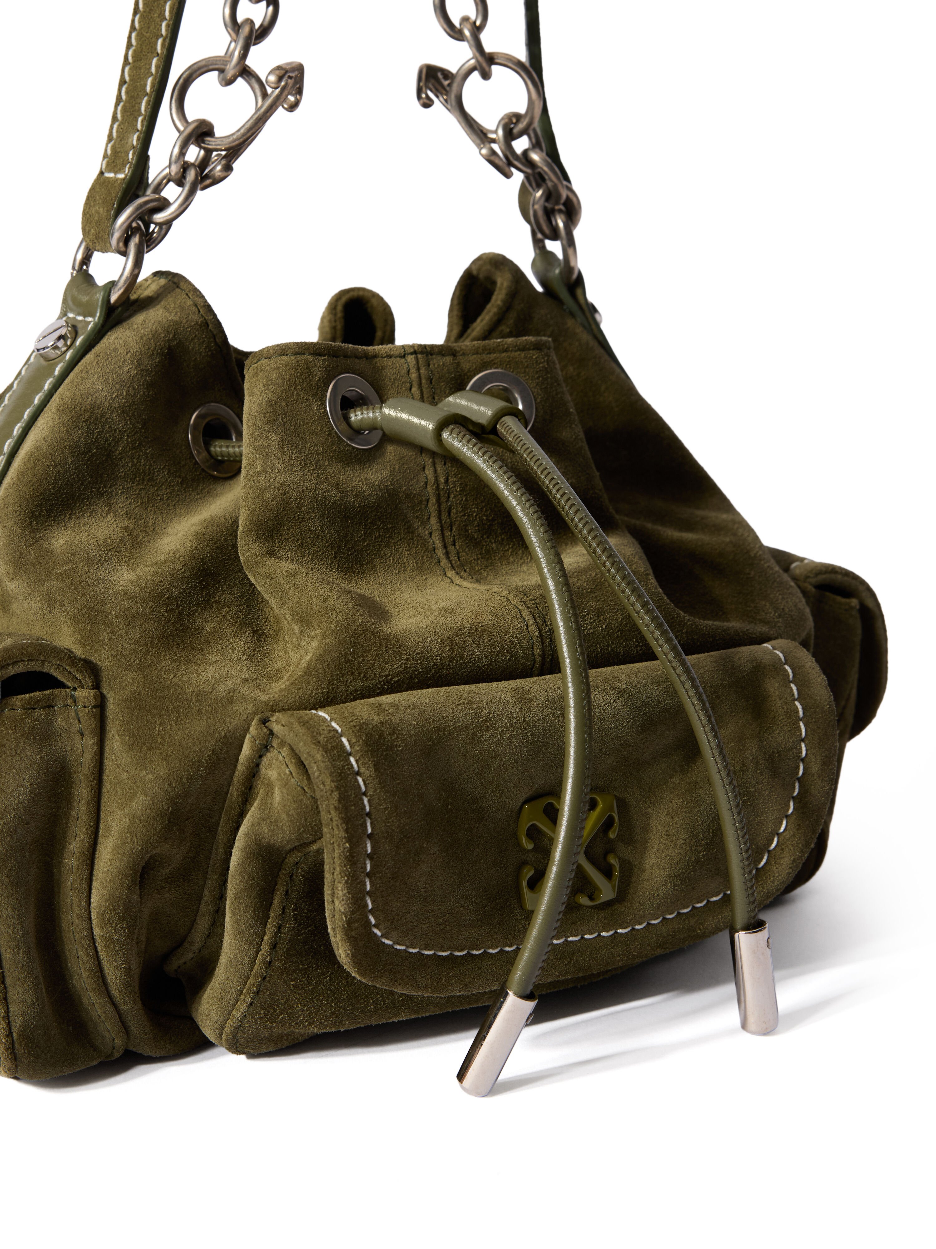 OFF WHITE Dumbo.B Suede Bucket Bag BEECH - NO COLOR OWMY002F25LEA003