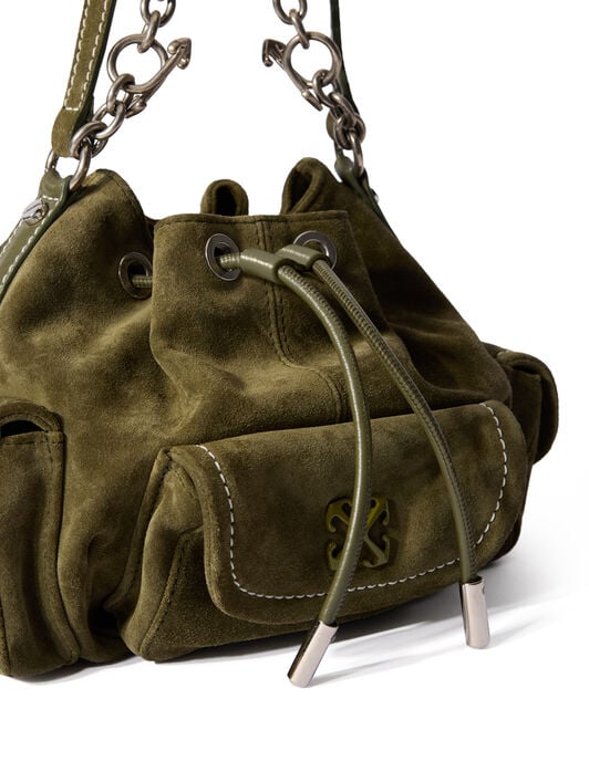 Dumbo.B Suede Bucket Bag OFF WHITE Dumbo.B Suede Bucket Bag BEECH - NO COLOR OWMY002F25LEA003