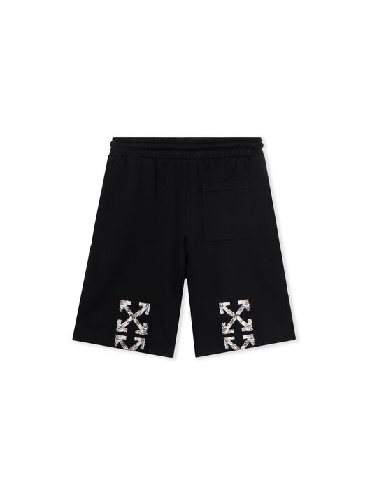 OFF WHITE NEWSPAPER ARR SKATE SWEATSHOR BLACK - WHITE OMCI013F25FLE002