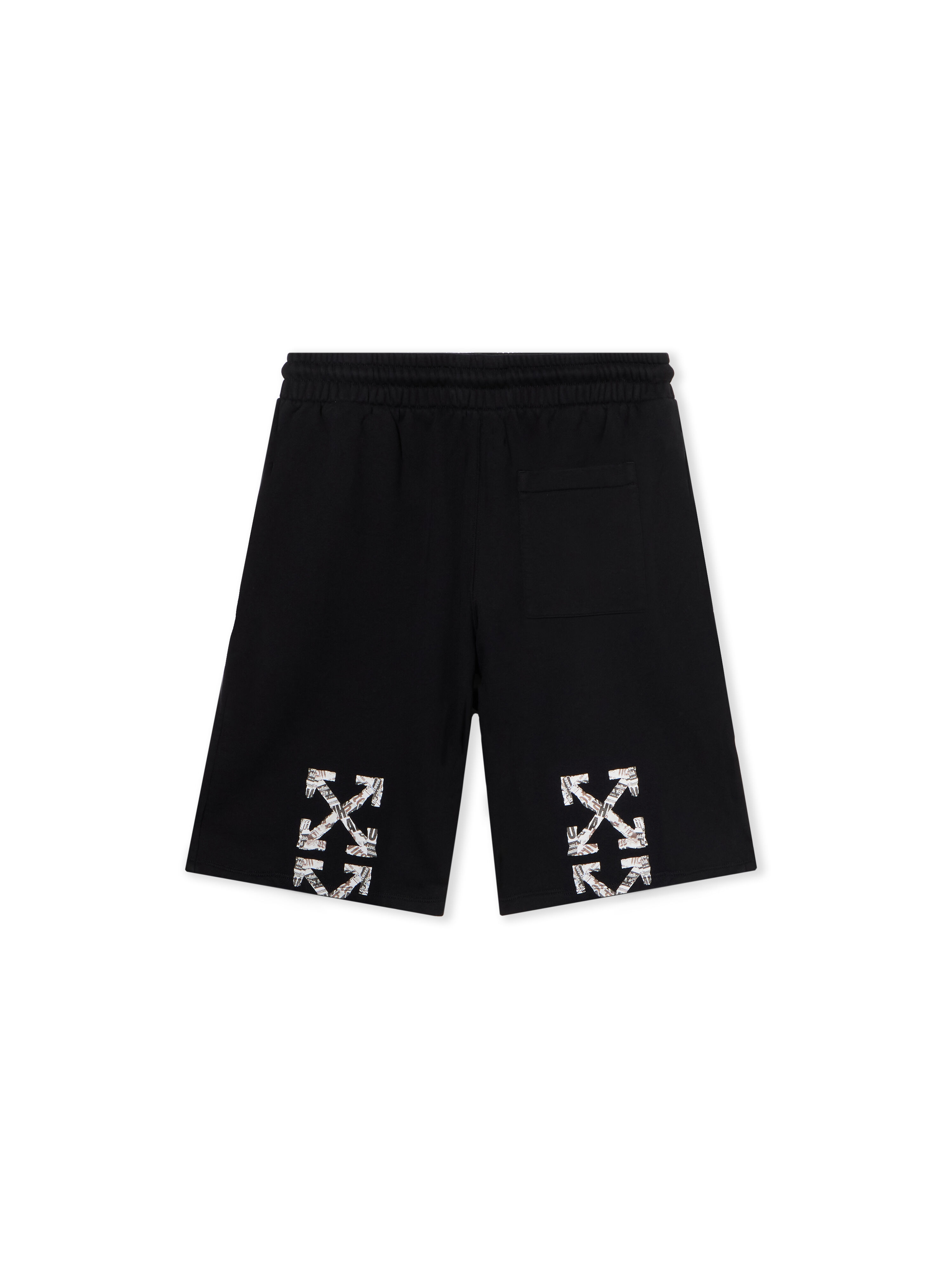 OFF WHITE NEWSPAPER ARR SKATE SWEATSHOR BLACK - WHITE OMCI013F25FLE002