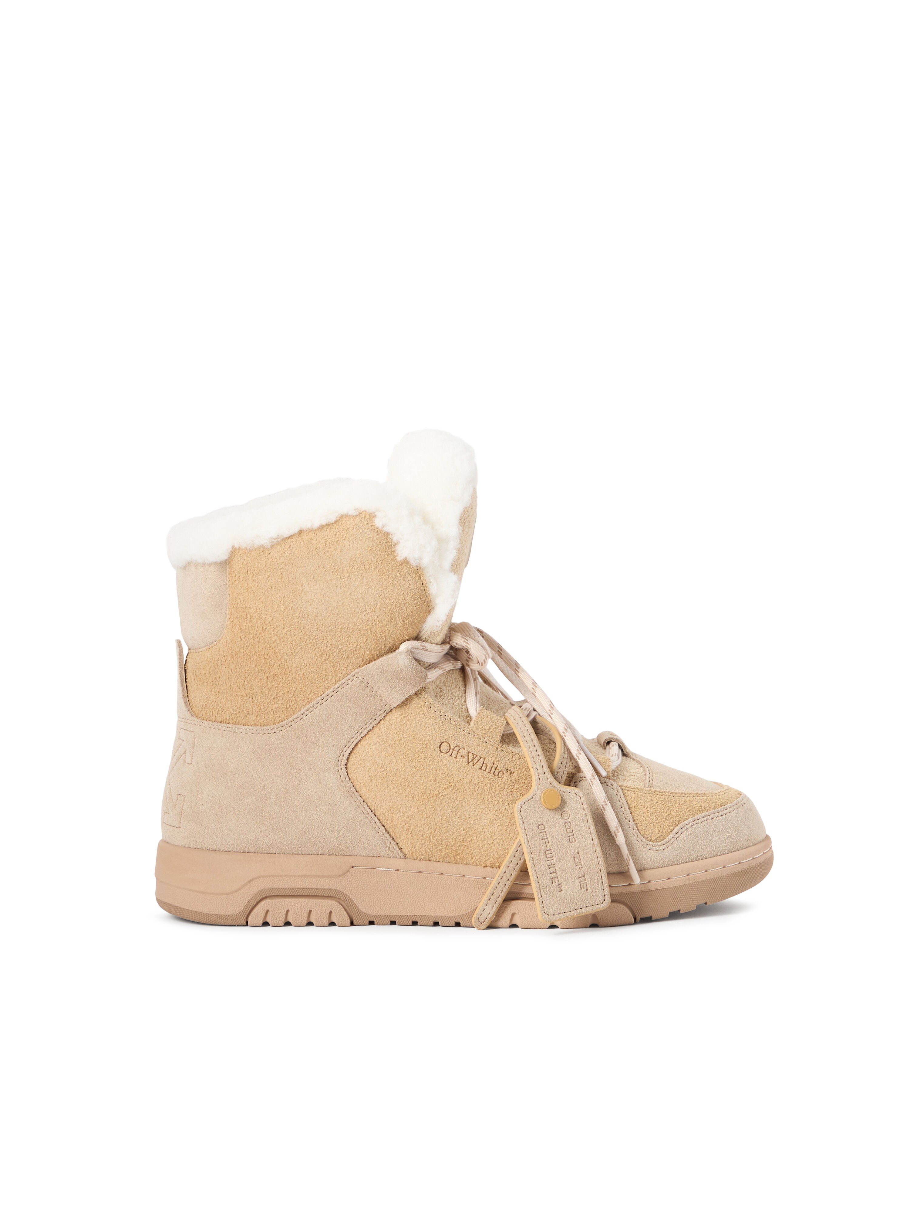 OFF WHITE Shearling Winter Boot DARK SAND/ OAT OWIY001F25LEA001