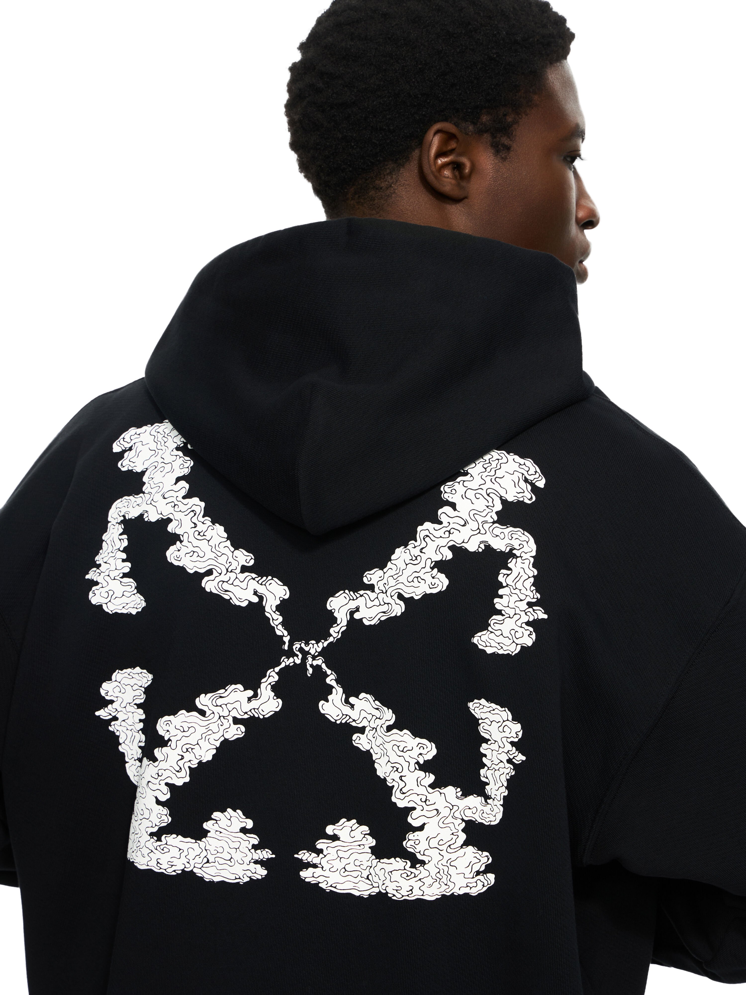 Cloud Arrow Skate Hoodie in BLACK-WHITE for Men | Off-White™