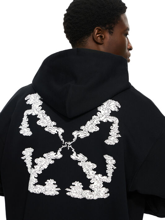 OFF WHITE Cloud Arrow Skate Hoodie BLACK-WHITE 44MBB085G5F00J