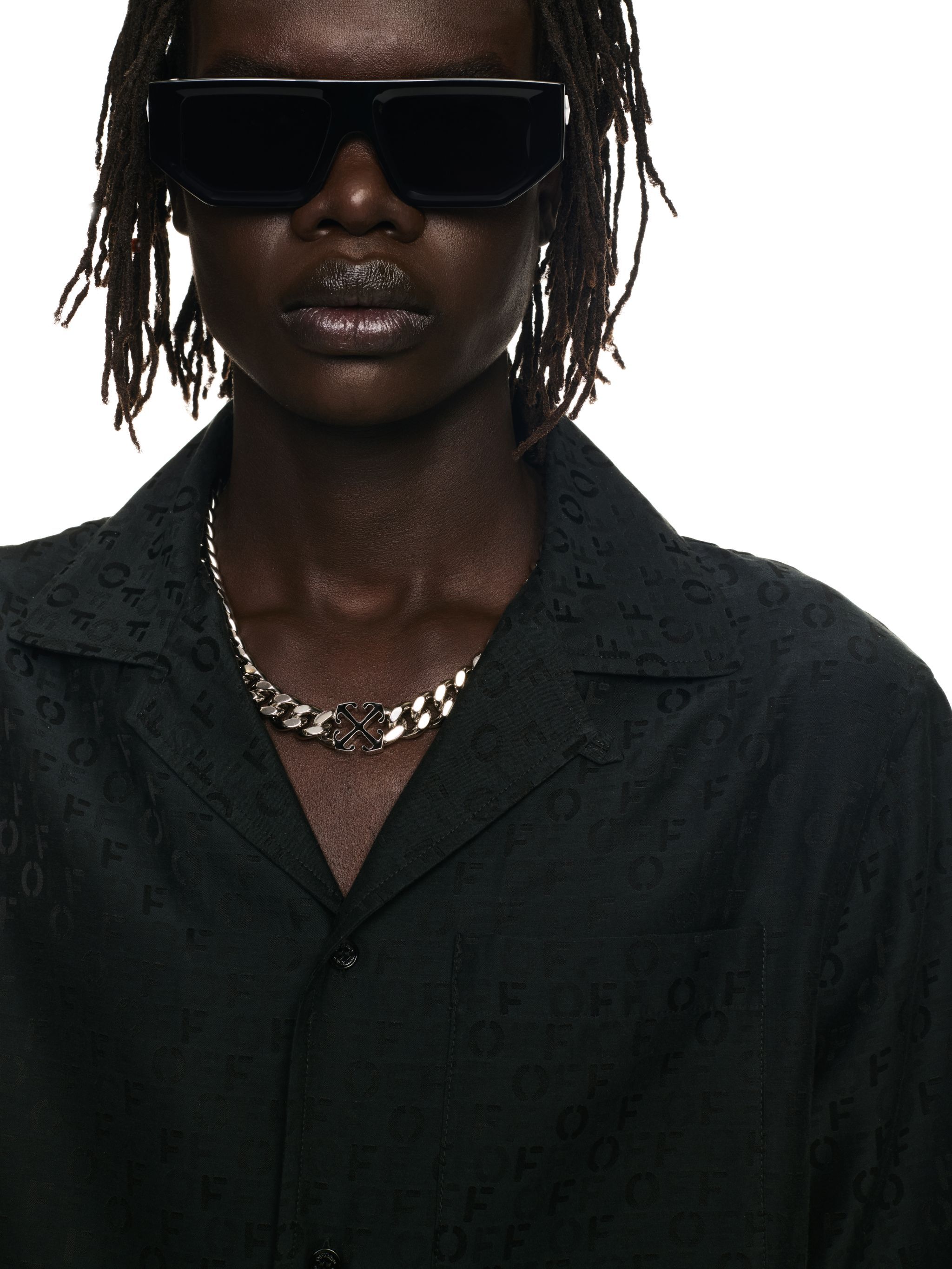 OFF WHITE Jacquard Holiday Shirt BLACK NO COLOR OMGG004C99FAB001