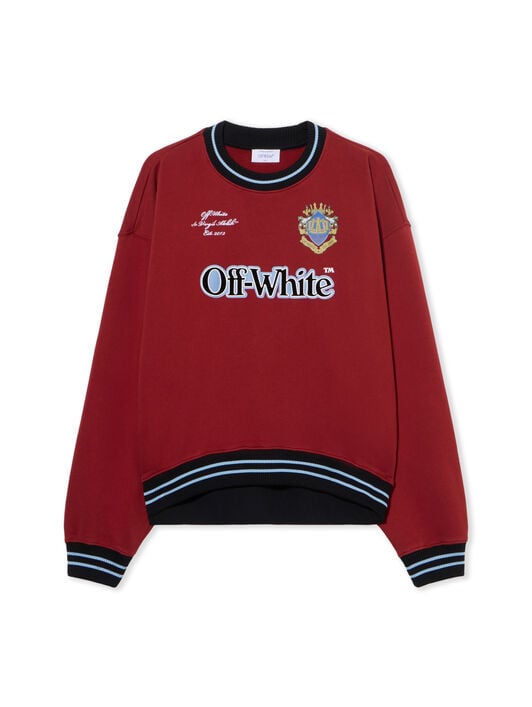 Sporty Over Crew Logo Sweatshirt OFF WHITE Sporty Over Crew Logo Sweatshirt RED DAHLIA-BLACK OWBA075F25FLE003