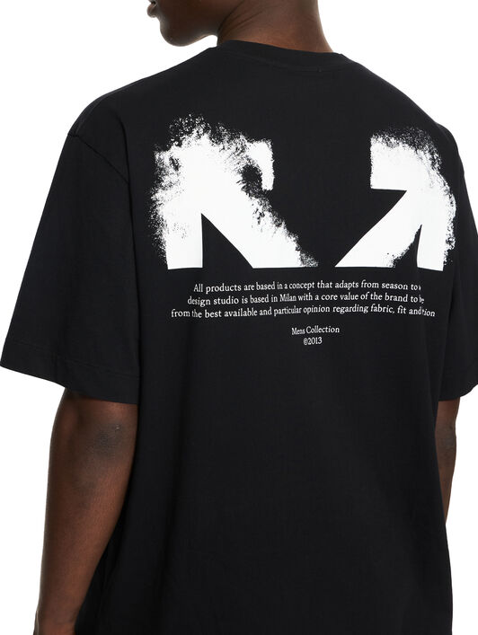 OFF WHITE Half Arrow Skate T-shirt BLACK 44MAA120S26J008