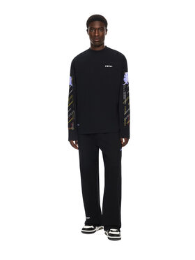 OFF WHITE Archigeography Arrow Sweatpants BLACK 44MCH05AF26F004