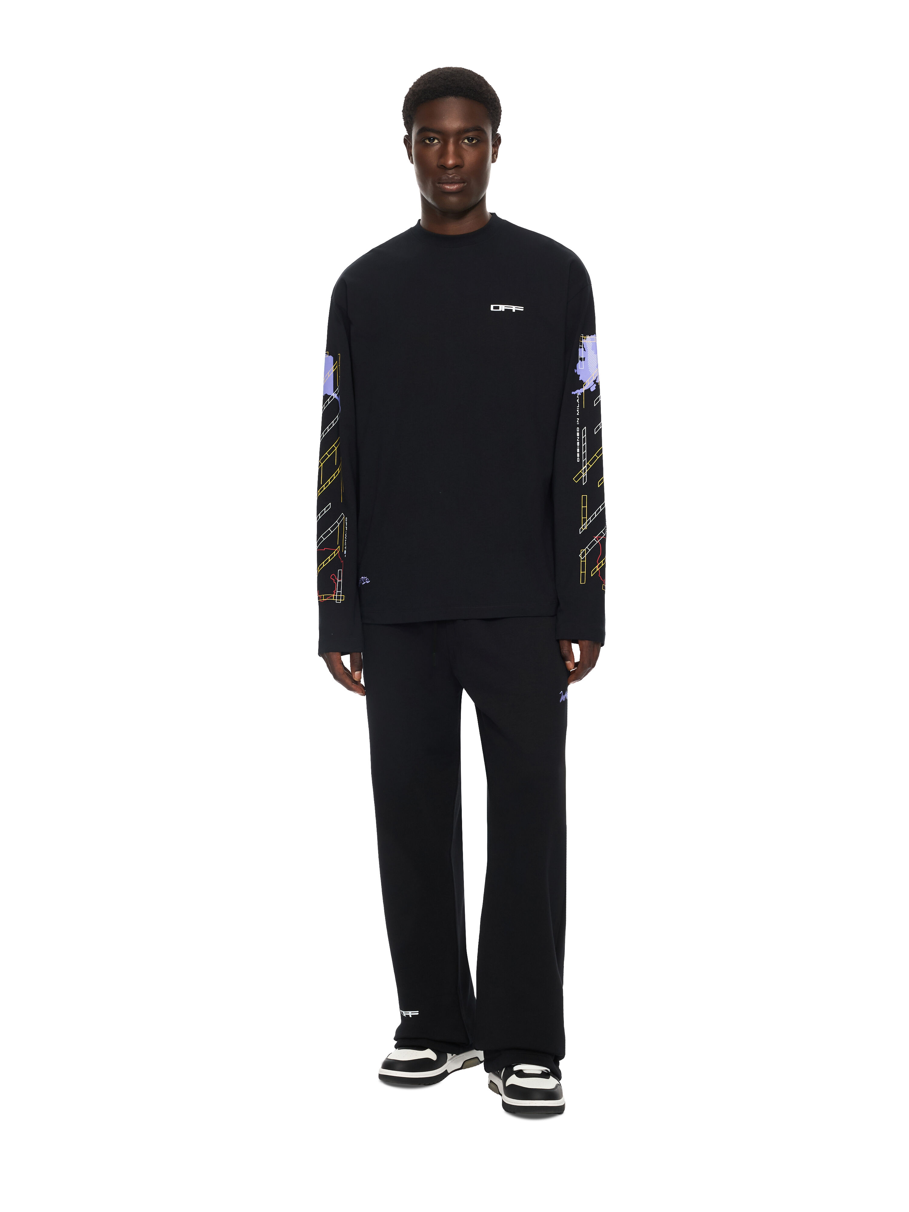 Archigeography Arrow Sweatpants OFF WHITE Archigeography Arrow Sweatpants BLACK 44MCH05AF26F004