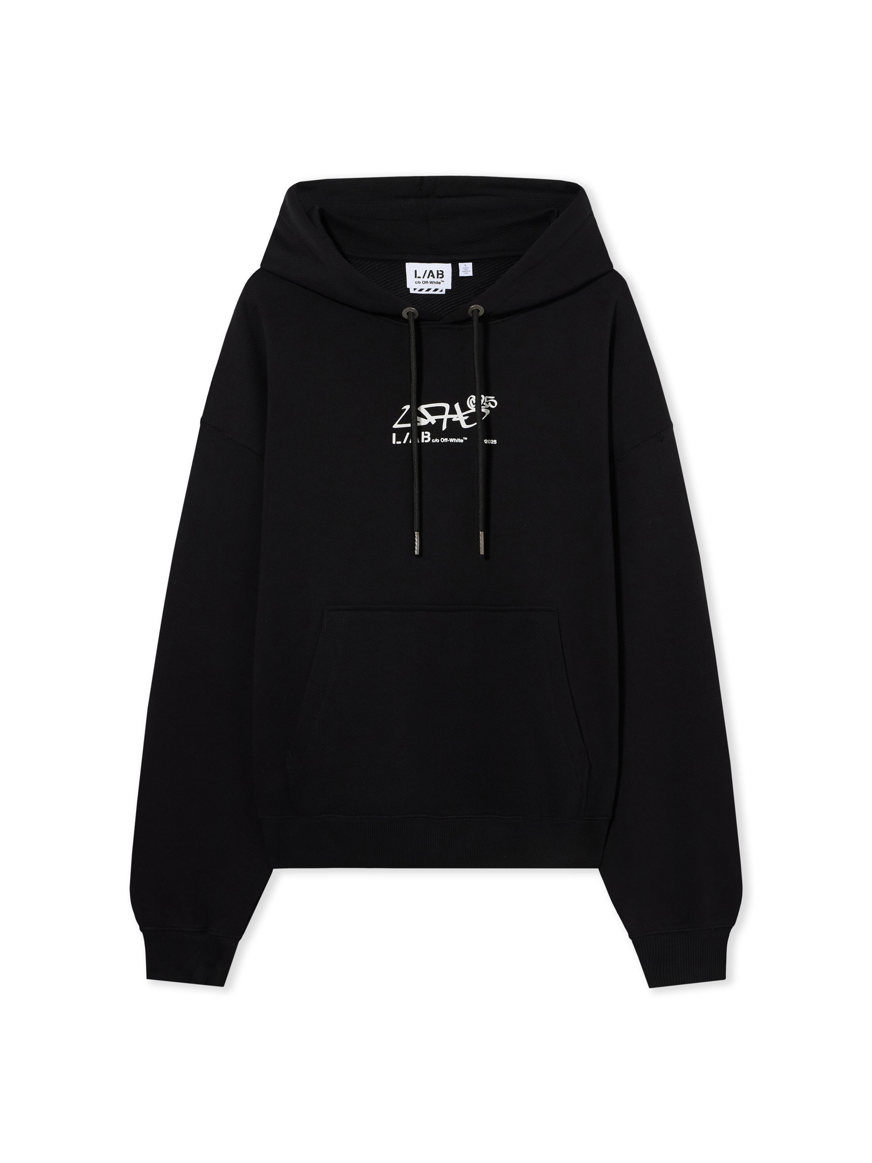 L/AB Graffiti Diagonal Hoodie LAB L/AB Graffiti Diagonal Hoodie BLACK 44LABF26K084