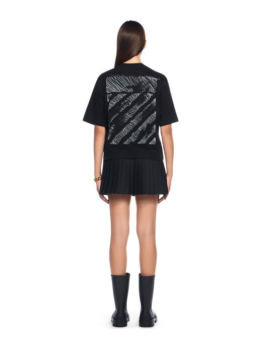 OFF WHITE Scribble Diag Boxy T-Shirt BLACK - WHITE OWAA124F25JER008