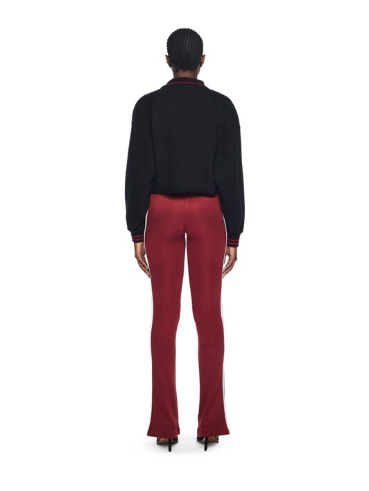 Sporty Crop Polo Logo Sweatshirt OFF WHITE Sporty Crop Polo Logo Sweatshirt BLACK-RED DAHLIA OWBA07BF25FLE001