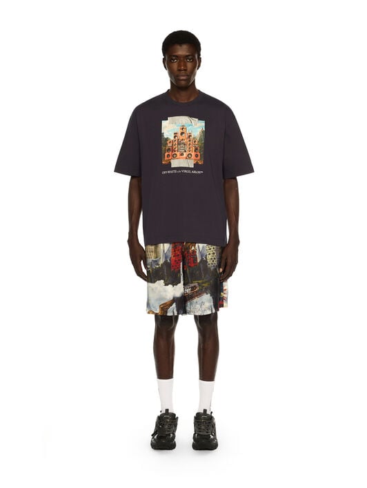 Train Off Skate Logo Tee OFF WHITE Train Off Skate Logo Tee DARK SAPPHIRE - WHITE OMAA120F25JER004