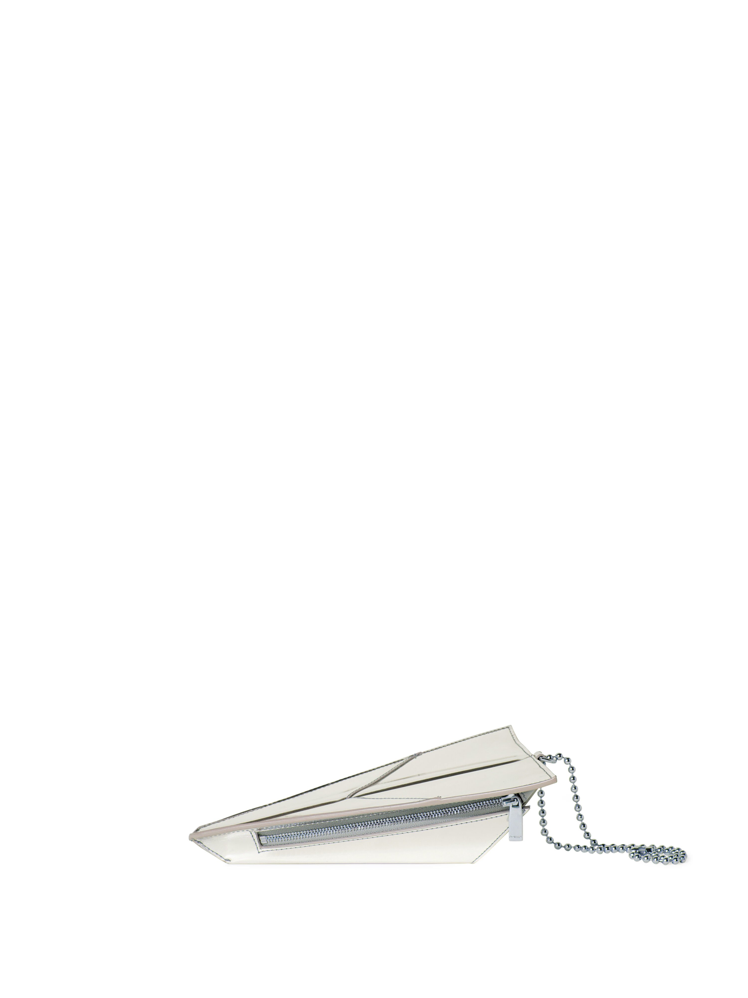 OFF WHITE Silver Paper Plane Clutch  OWNM057Z25FAB001