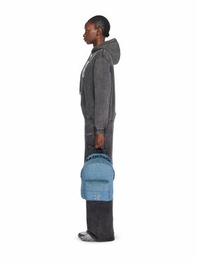 OFF WHITE Jitney Backpack Quote Denim DIRTY BLUE - BLUE OWNB004F25DEN001