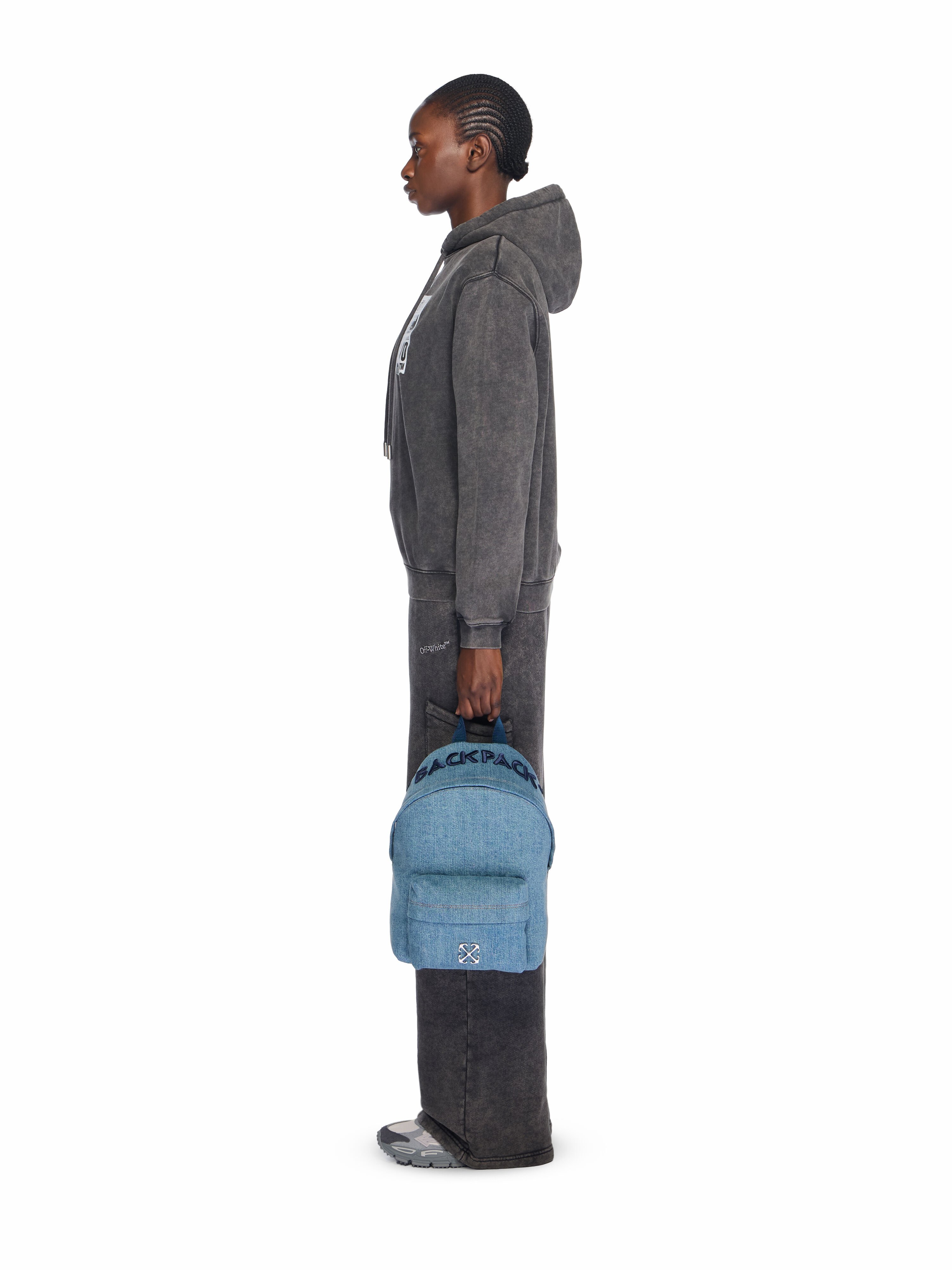 OFF WHITE Jitney Backpack Quote Denim DIRTY BLUE - BLUE OWNB004F25DEN001