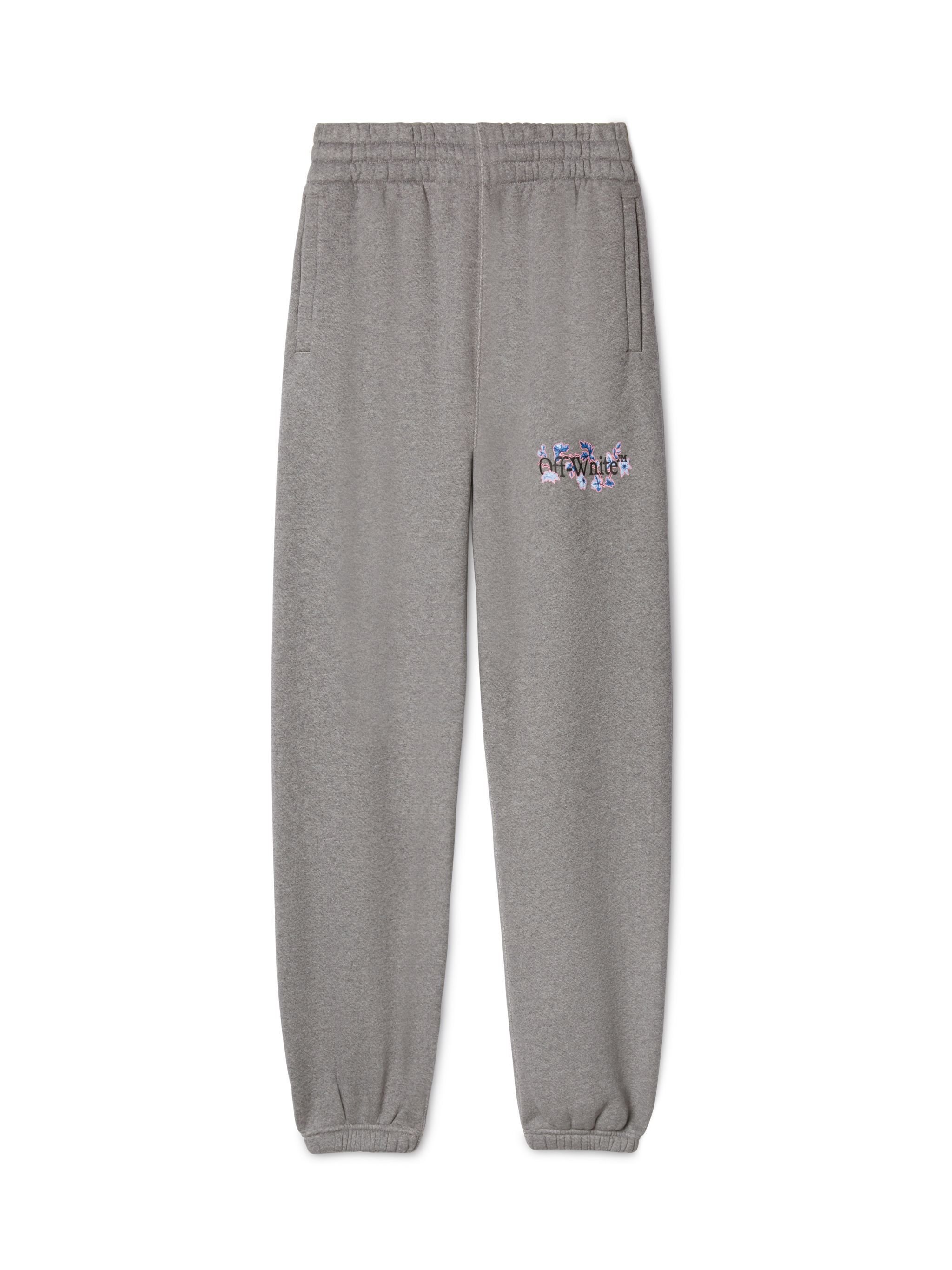 OFF WHITE Flower Bookish Cuff Pant GREY OWCH006F24FLE001