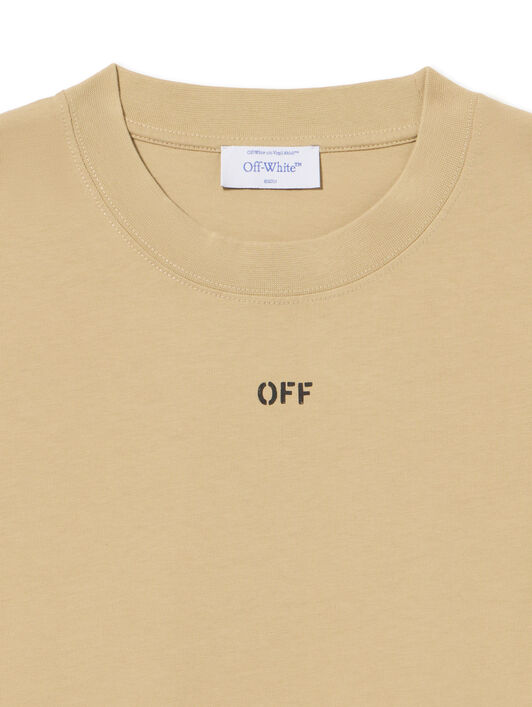 OFF WHITE Croco Arrow T-Shirt CREME BRULÉE - BLACK OMAA027S25JER00C