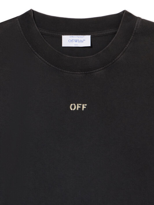 OFF WHITE Martyrdom Arrow Skate  T-Shirt VINTAGE BLACK - CREME BRULÉE OMAA120S25JER00I