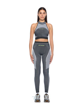 OFF WHITE Race Logo Arrow Seamless Top BLACK - LIME OWVO05HF25KNI001