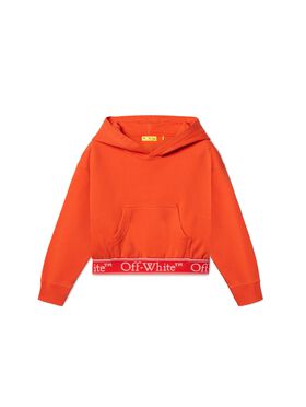 OFF WHITE Bookish Hoodie Mit Logoband ORANGE OGBB005S25FLE001