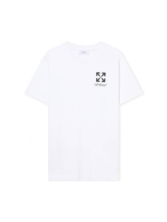 OFF WHITE Small Arrow Slim Logo Tee WHITE - BLACK OMAA027F25JER00F
