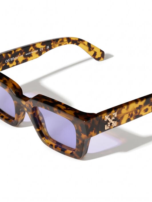 Virgil M Light Purple Lens Sunglasses OFF WHITE Virgil M Light Purple Lens Sunglasses SHINY YELLOW HAVANA OW1022604550