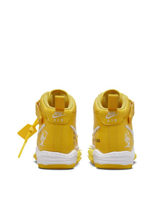 OFF WHITE Sneakers Nike AF1 Mid Varsity Maize c/o Off-White™️ Weiß/Gelb GELB OMIA294G23LEA001