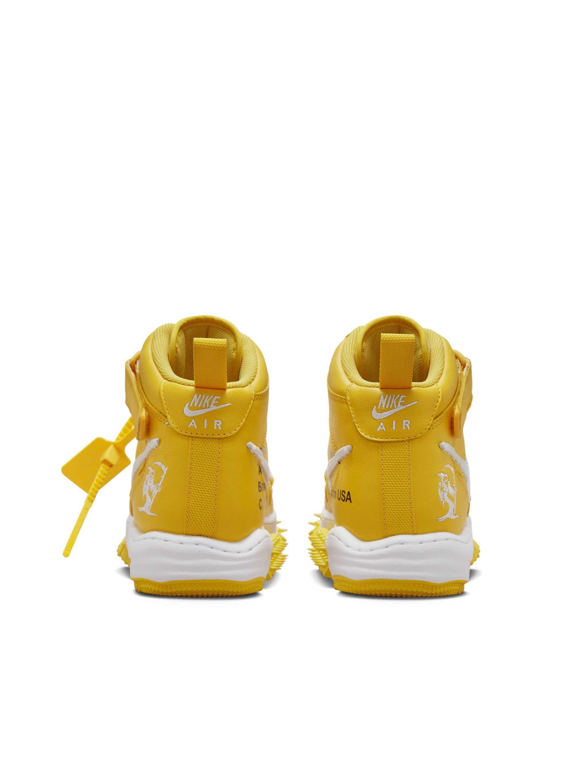 OFF WHITE Sneakers Nike AF1 Mid Varsity Maize c/o Off-White™️ Weiß/Gelb GELB OMIA294G23LEA001