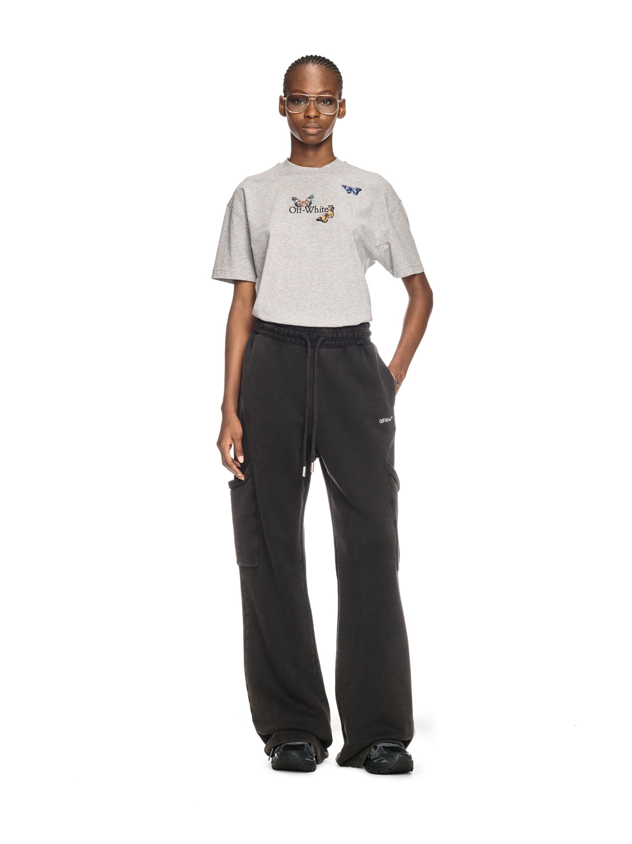 OFF WHITE Black Bookish Cargo Sweatpants BLACK OWCH025S25FLE001