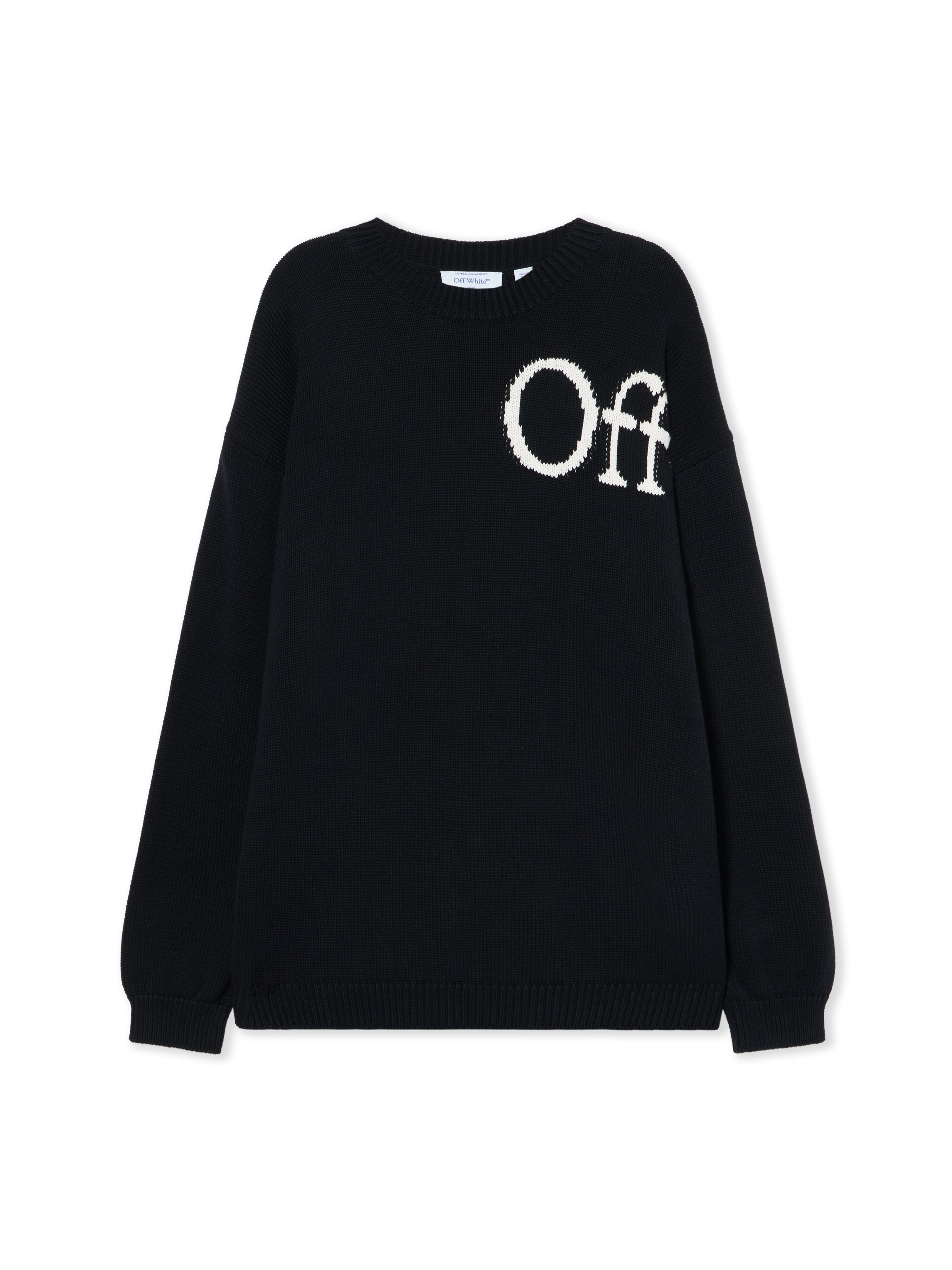OFF WHITE Bookish Shared Crewneck Sweater BLACK 44MHE20QS26K001