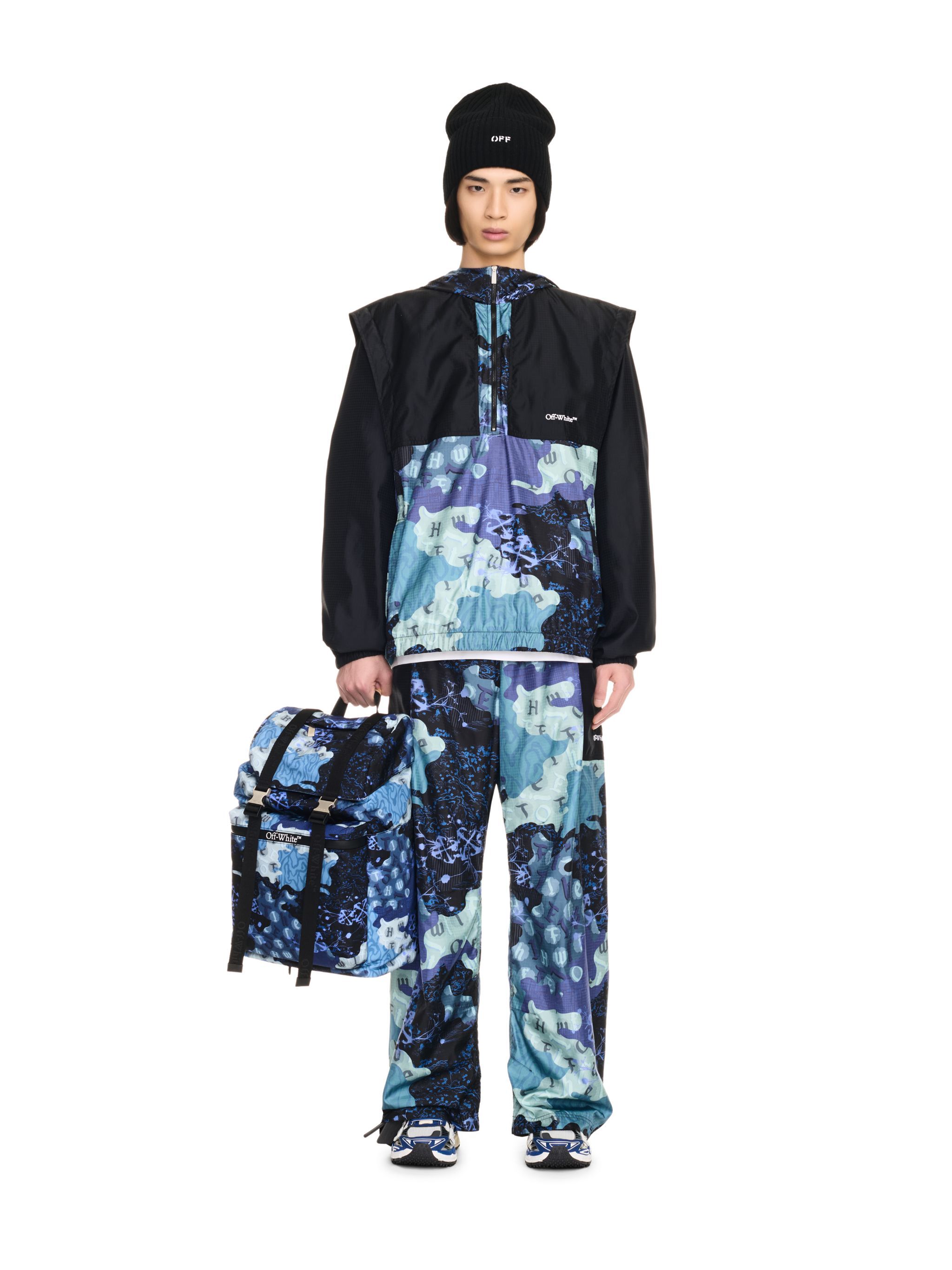 OFF WHITE Camo Nyl Rip Samurai Anorak BLUE OMEO001F24FAB002