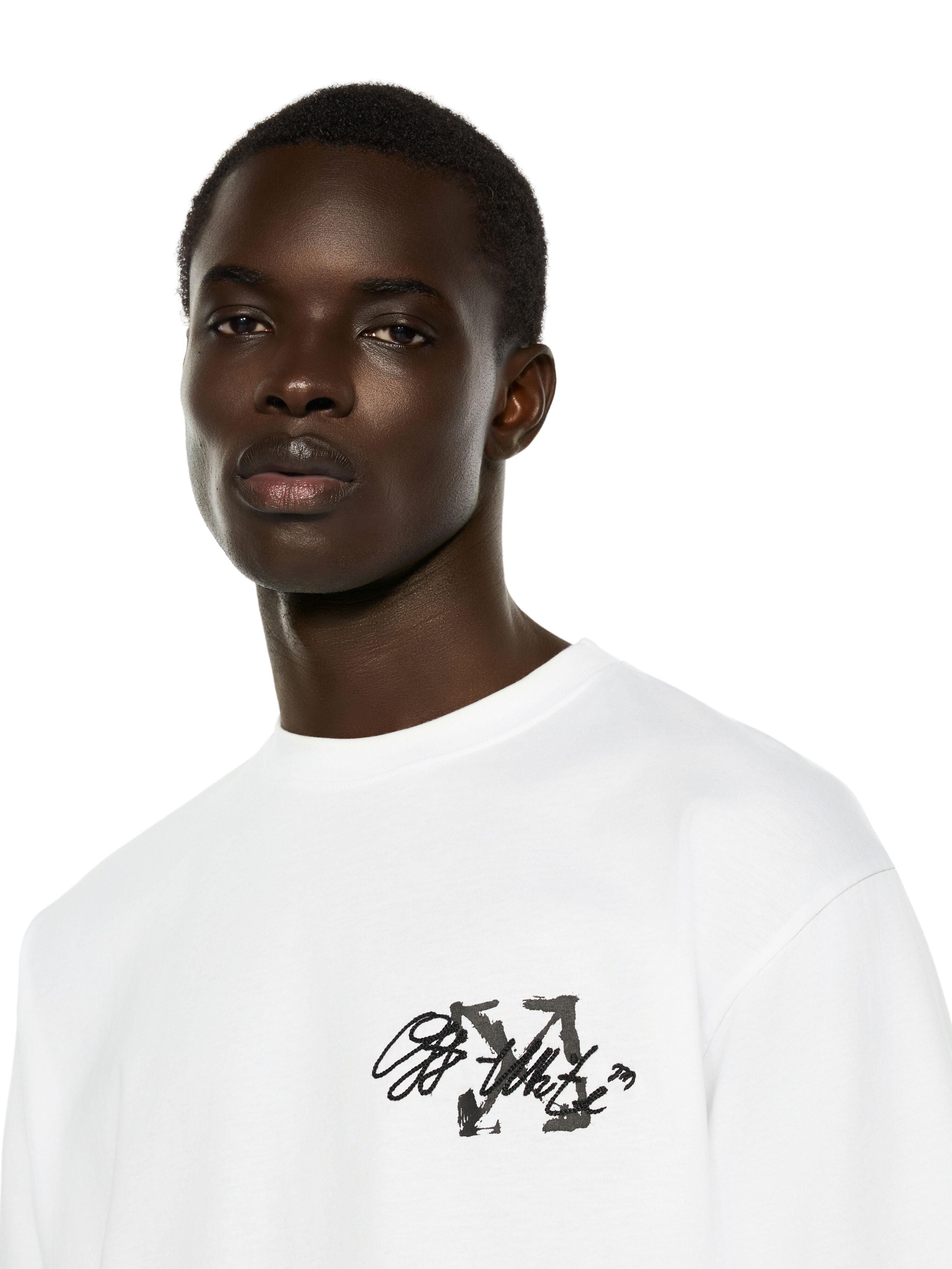 OFF WHITE Stroke 2 Arrow Skate T-Shirt WHITE 44MAA120F26J00J