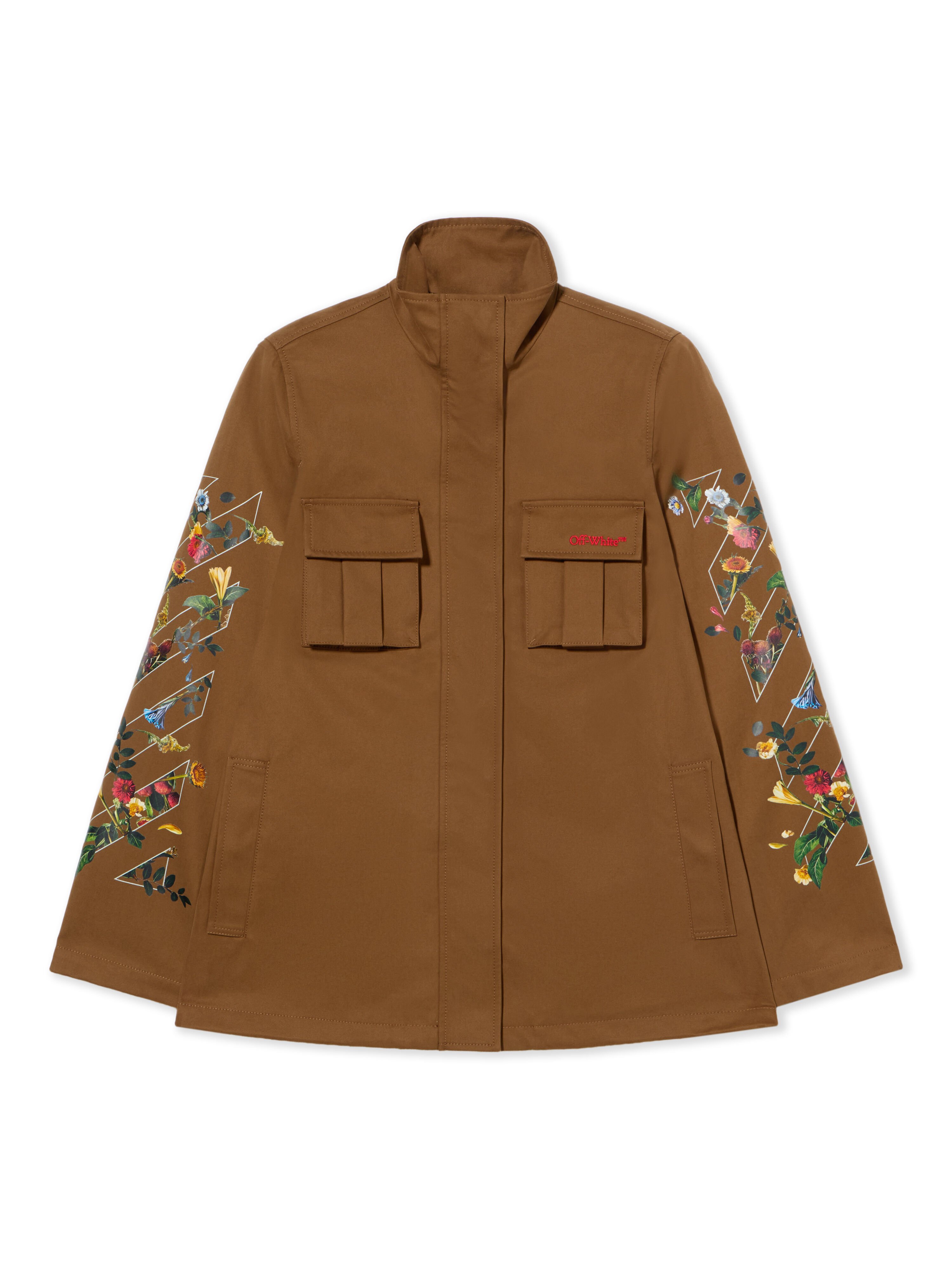 OFF WHITE Arrow Flower Field Twill Jacket BEECH-BEECH OWEL013F25FAB001