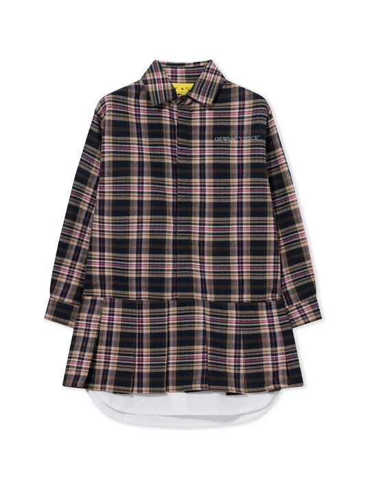 OFF WHITE Arrow Spray Flannel Dress BLUSH 44GDB06LF26F001