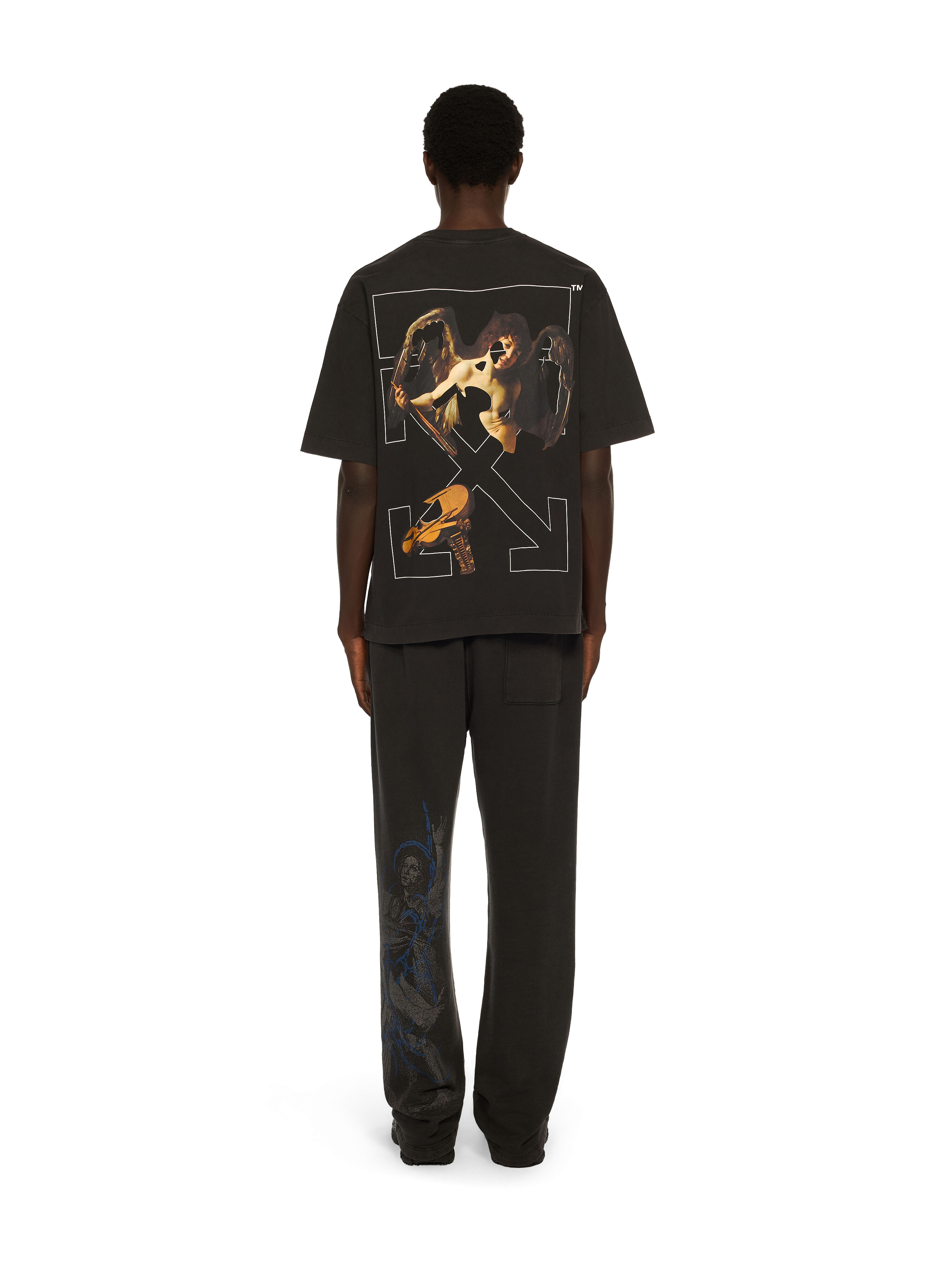 Cupid Arrow Skate Logo Tee in VINTAGE BLACK - WHITE for Men