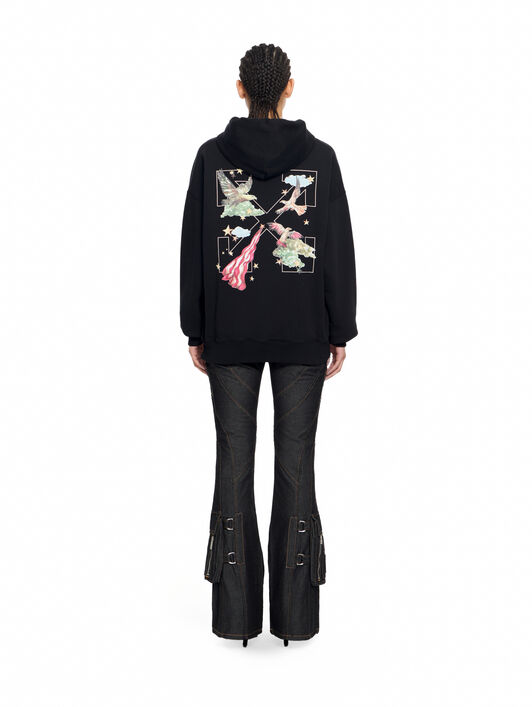 OFF WHITE Dream Arrow Skate Hoodie Uni Black Mayfly 29E00297T