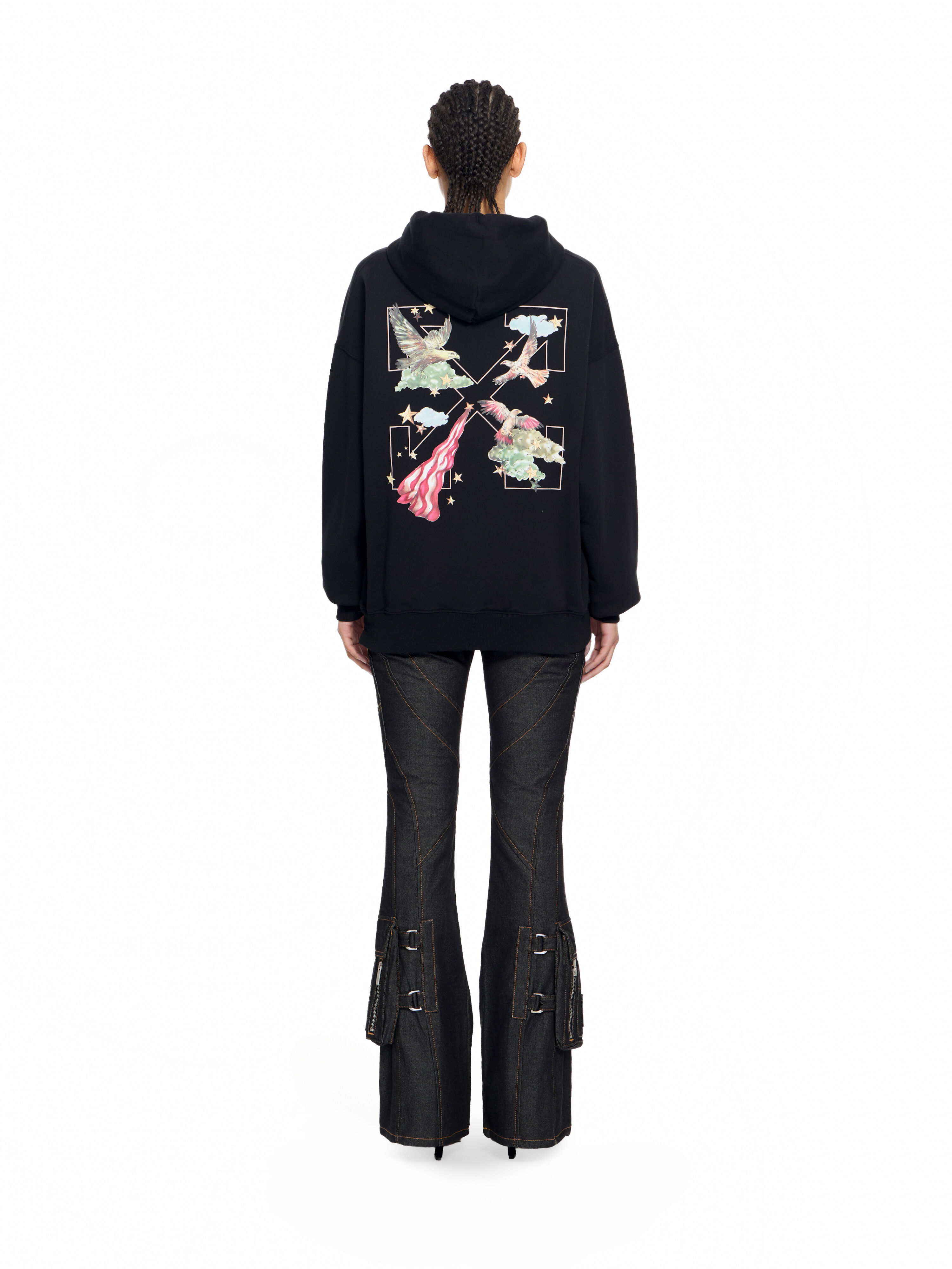 OFF WHITE Dream Arrow Skate Hoodie Uni Black Mayfly 29E00297T