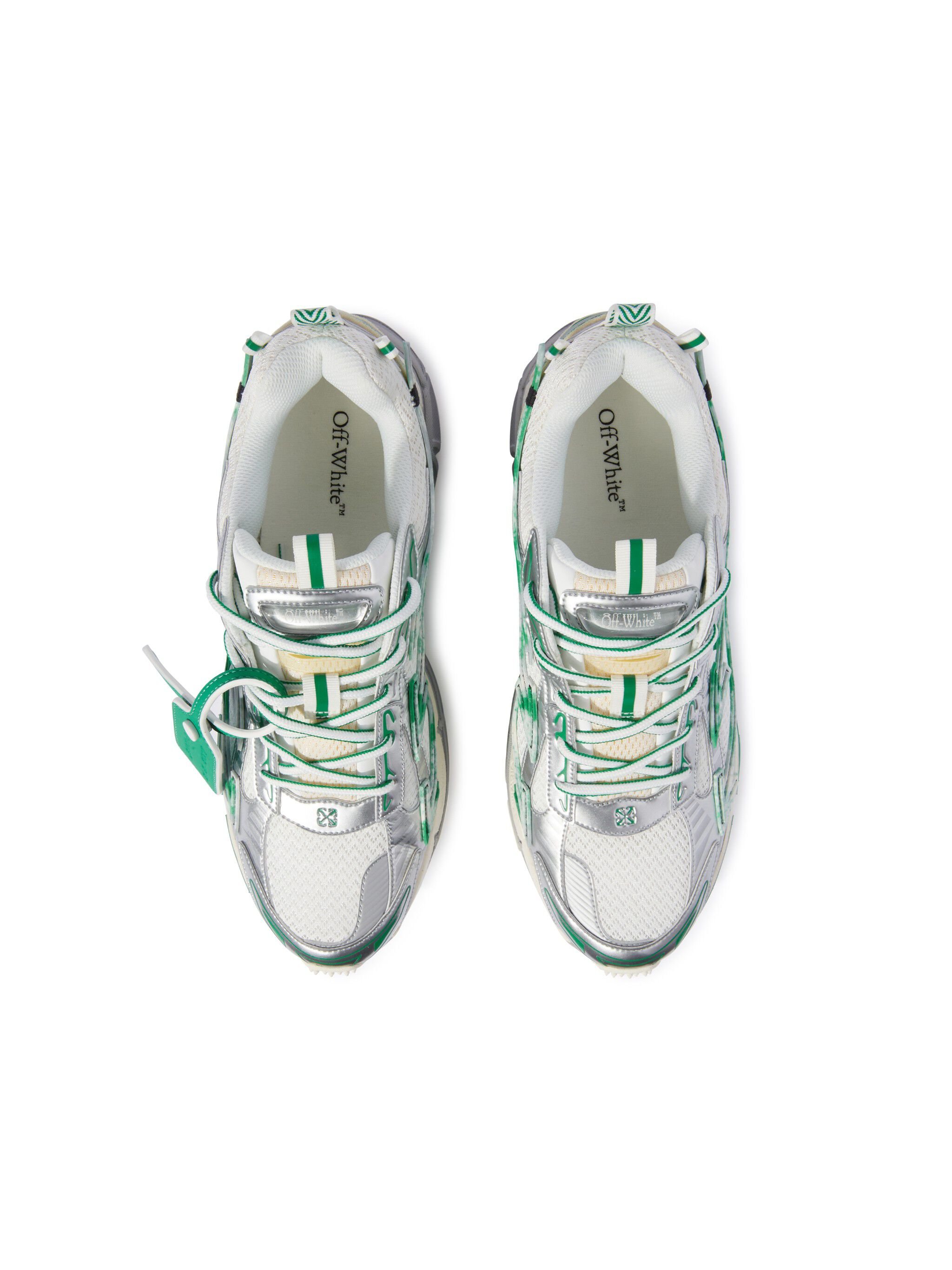 OFF WHITE Sneakers Be Right Back Argento/Turchese VERDE OMIA295S25FAB004