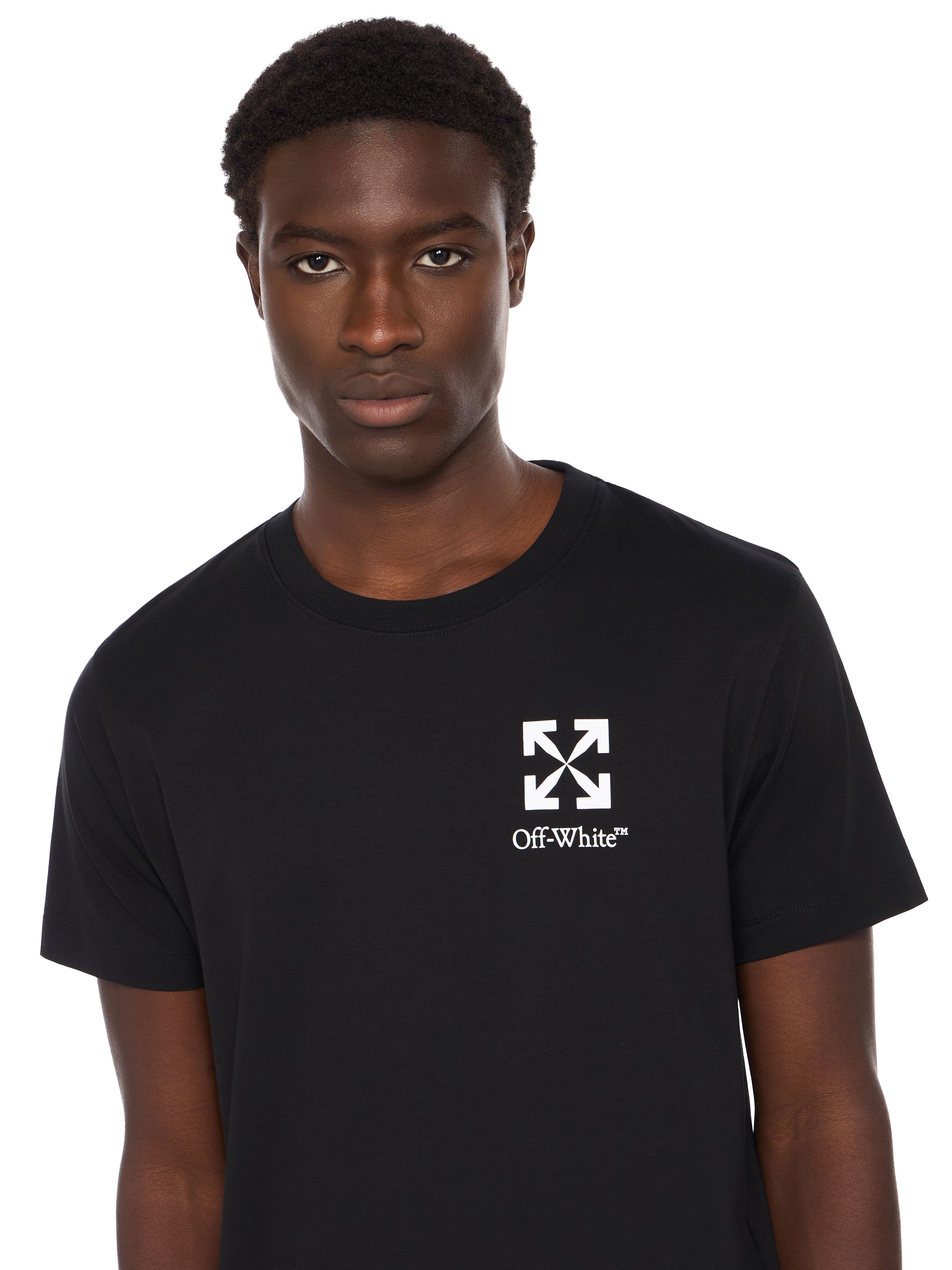 OFF WHITE Small Arrow Slim Logo T-Shirt BLACK - WHITE OMAA027F25JER00F