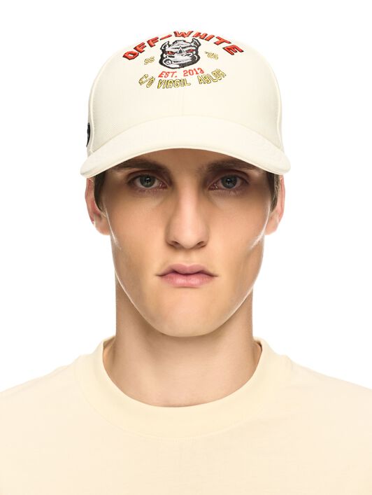OFF WHITE Gray Rhino Varsity Baseball Cap NEUTRALS OMLA04AS25FAB005