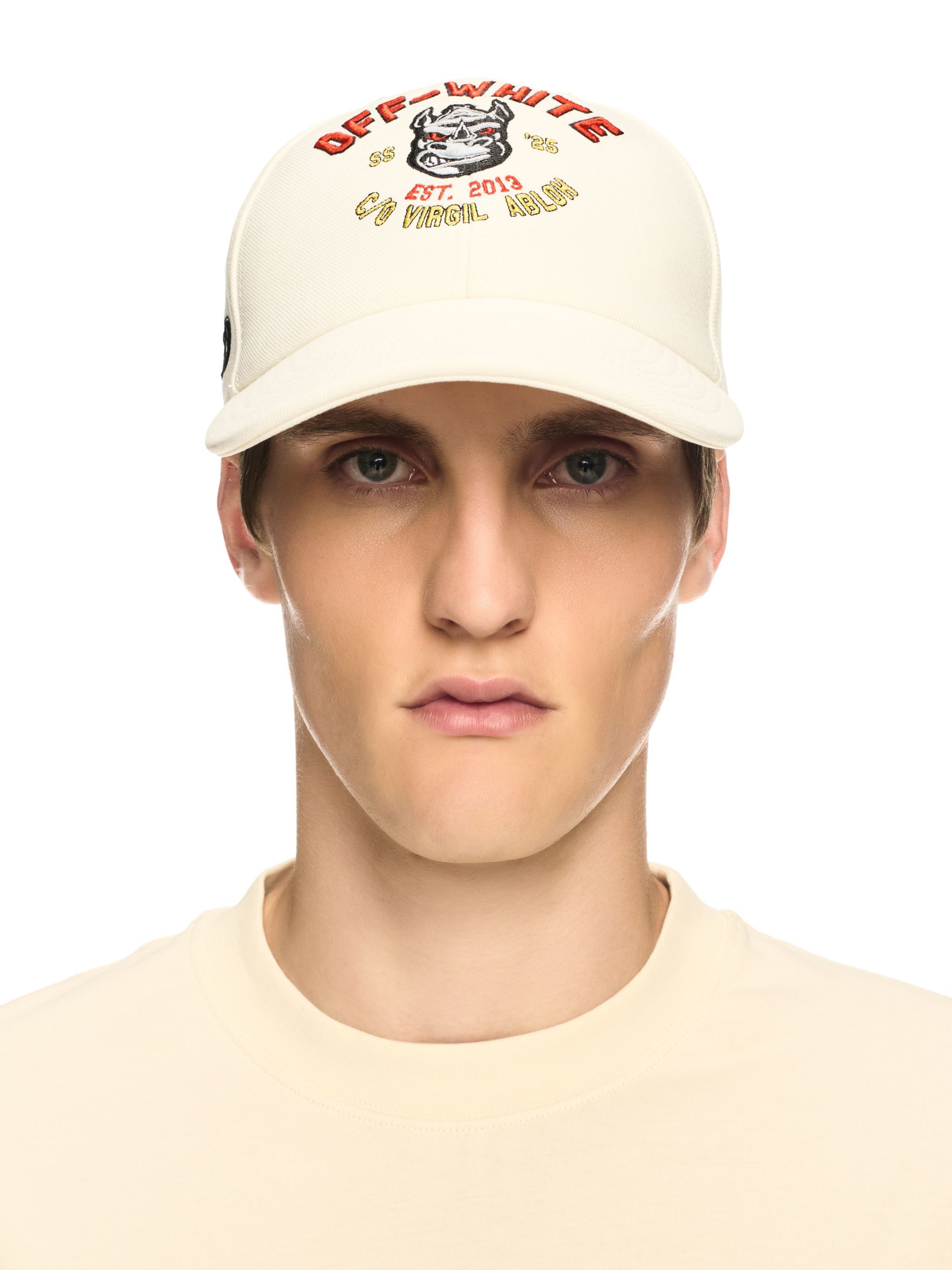 OFF WHITE Gray Rhino Varsity Baseball Cap NEUTRALS OMLA04AS25FAB005