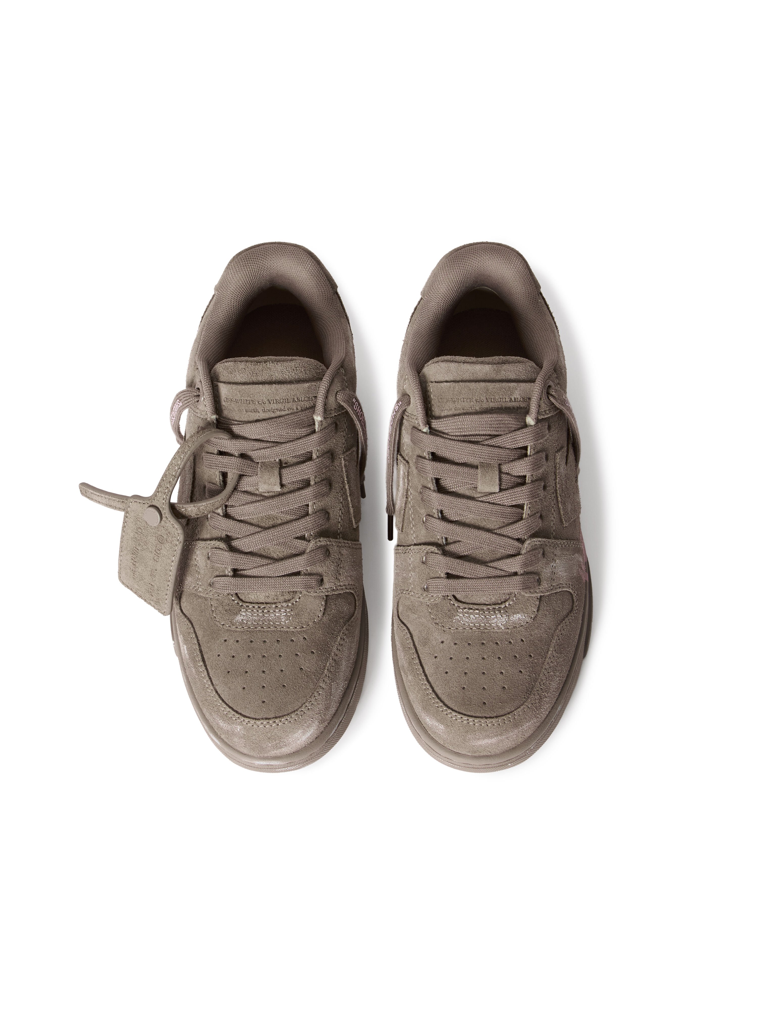 OFF WHITE Out Of Office "For Walking" Suede Sneakers FUNGI - BLUSH PINK OWIA259S26LEA006
