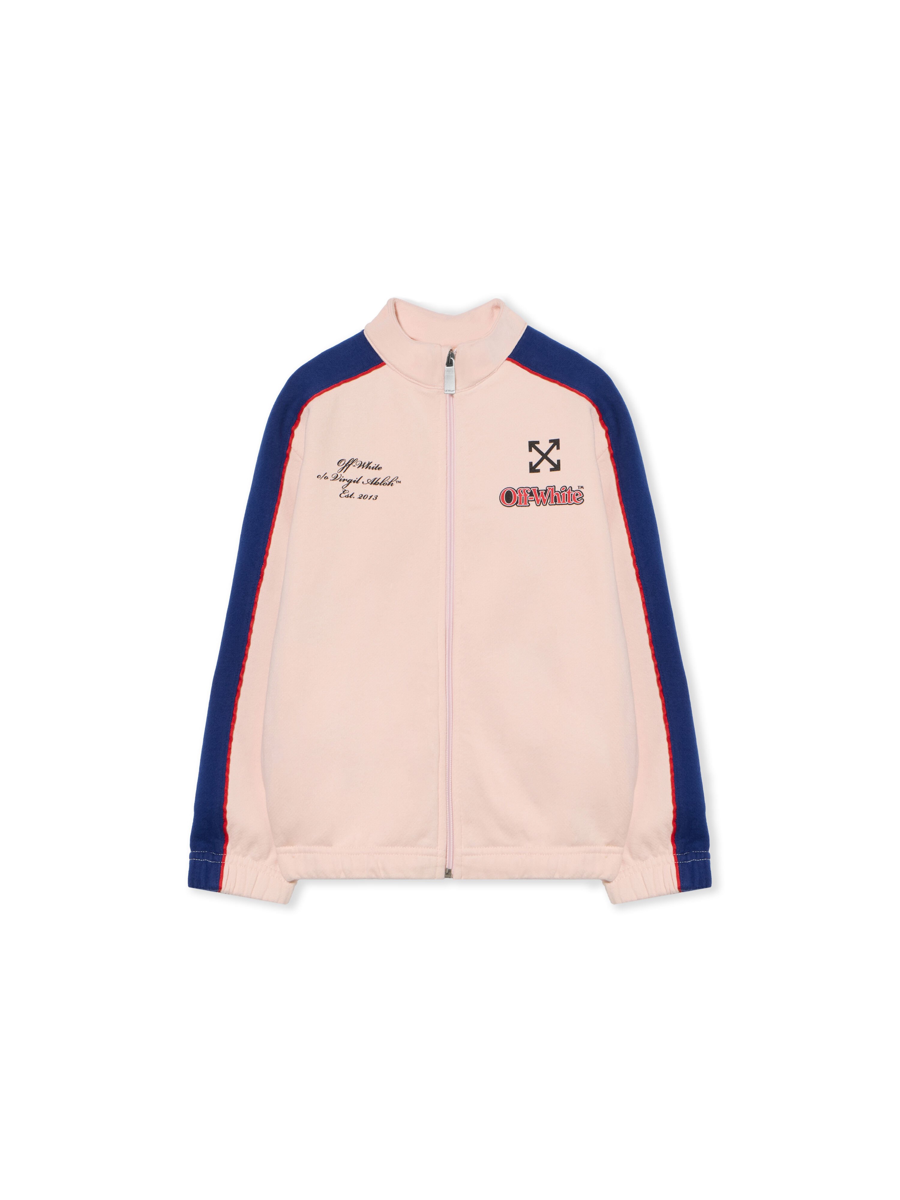 OFF WHITE Soccer Track Zip Up SOFT PINK - RED OGBD001F25FLE001