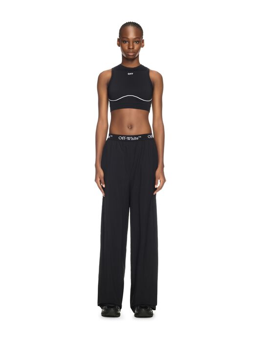 OFF WHITE Top Nero Senza Cuciture Con Logo Off NERO OWVO05AC99KNI002