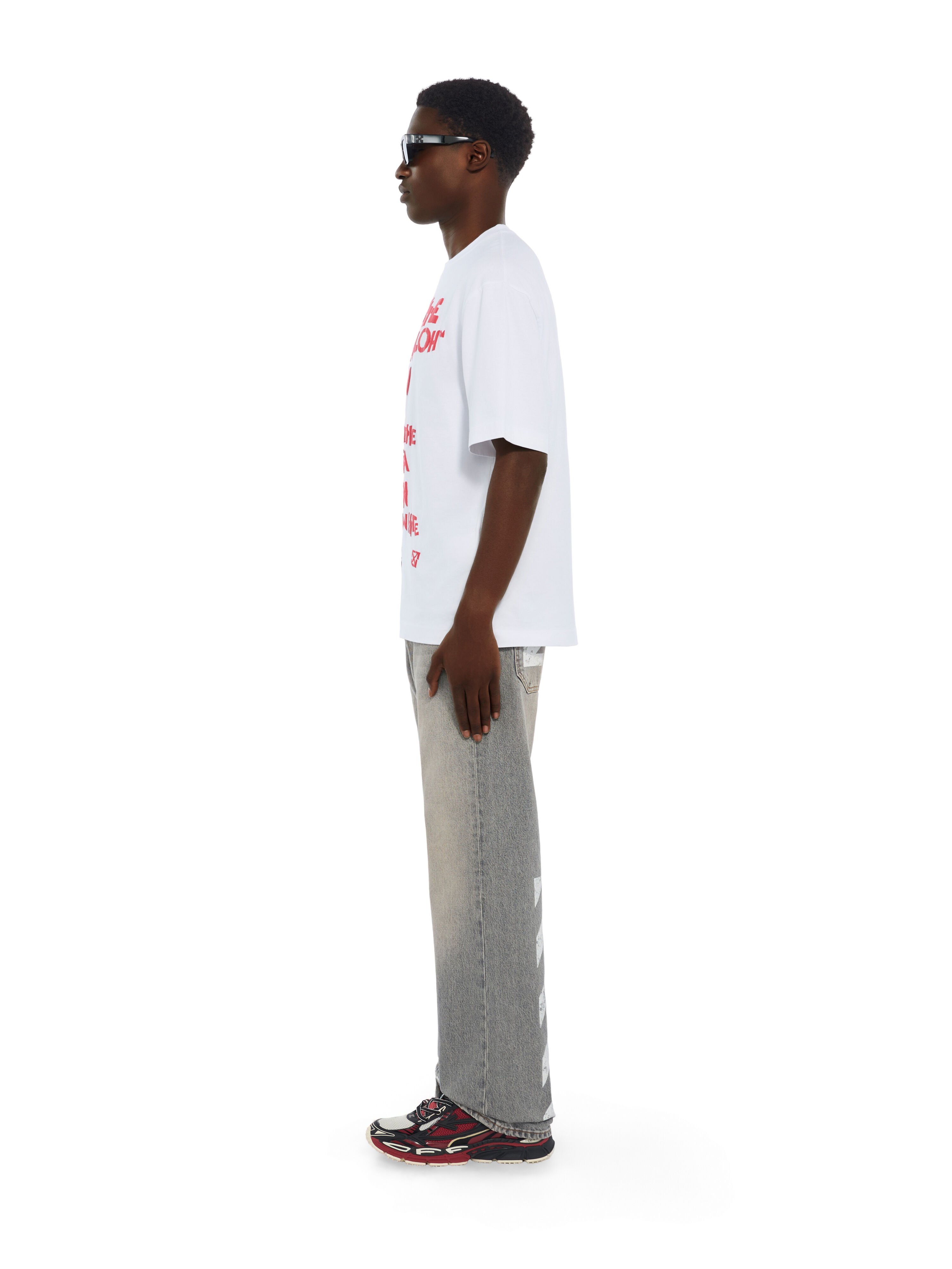 Miles Davis Trumpet Skate T-Shirt OFF WHITE Miles Davis Trumpet Skate T-Shirt WHITE 44MAA120W26J001