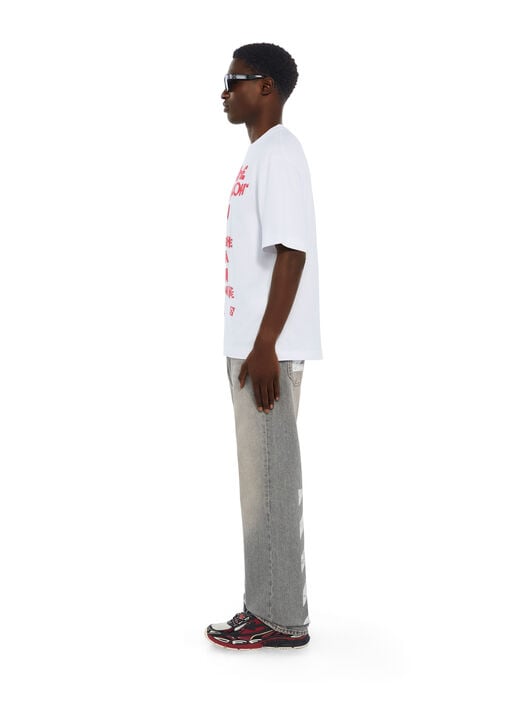 Miles Davis Trumpet Skate T-Shirt OFF WHITE Miles Davis Trumpet Skate T-Shirt WHITE 44MAA120W26J001