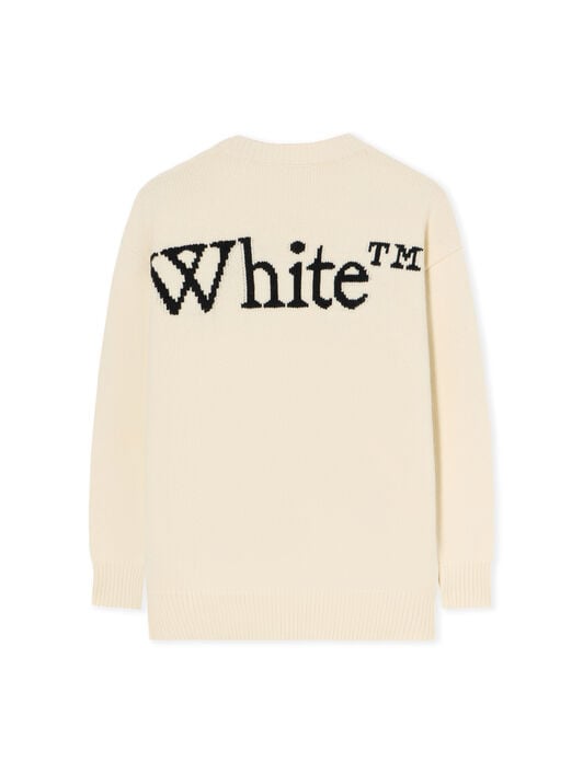 Bookish Logo Knit Sweater OFF WHITE Bookish Logo Knit Sweater WHITE - BLACK OWHE10OF25KNI002