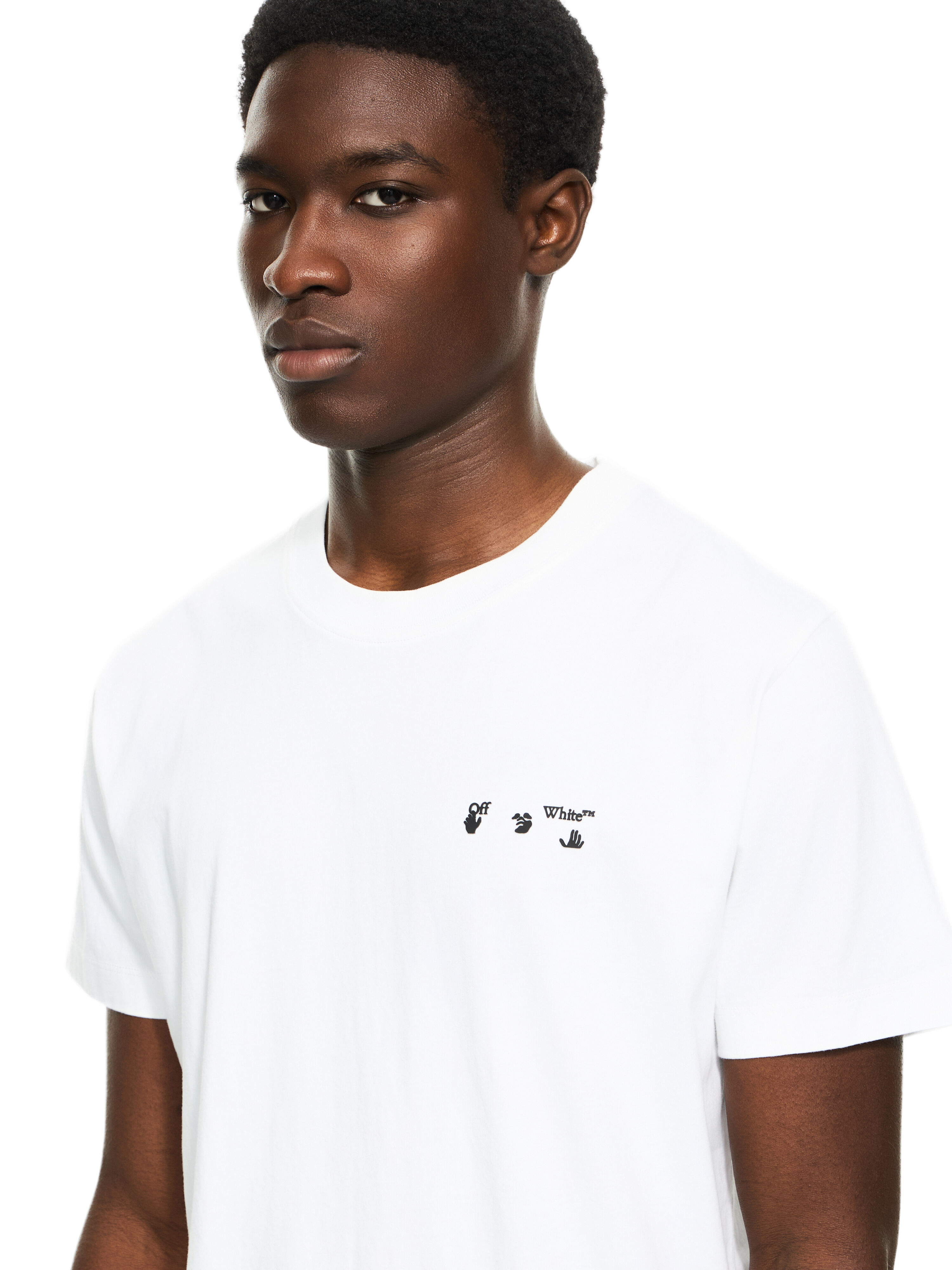 OFF WHITE Logo Slim T-Shirt  OMAA027C99JER013