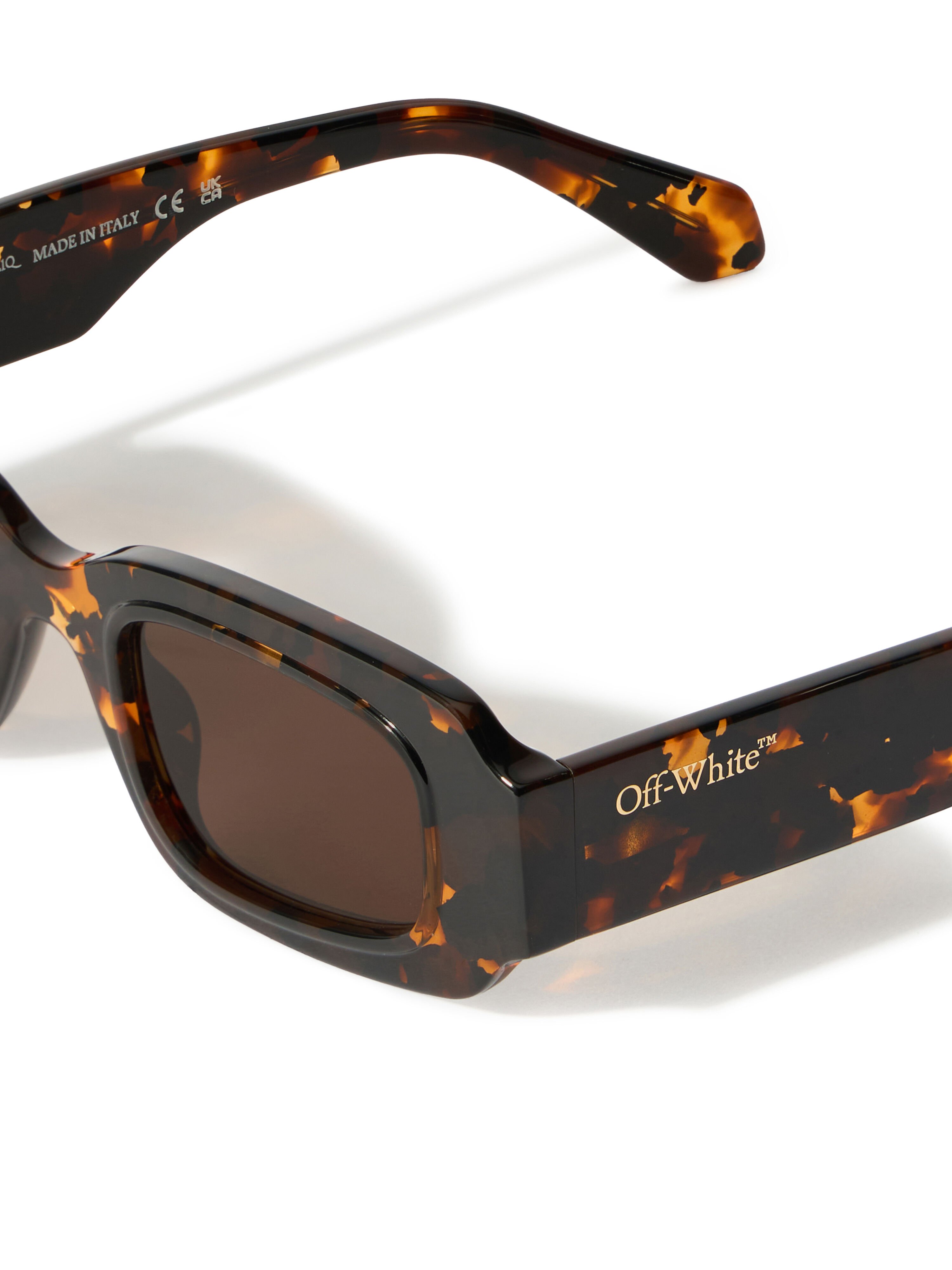 OFF WHITE Olympia Brown Lens Sunglasses Shiny Black OW1042606446