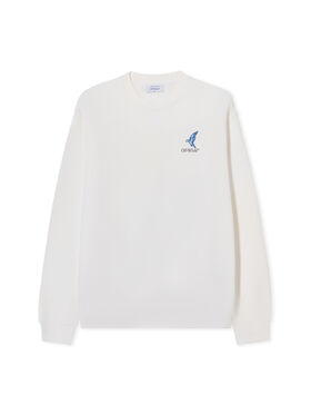 OFF WHITE Fresco Arrow Sweatshirt WHITE - BLACK OWBA055S25FLE001
